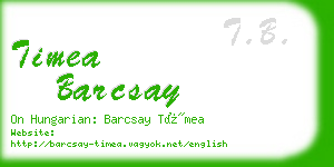 timea barcsay business card